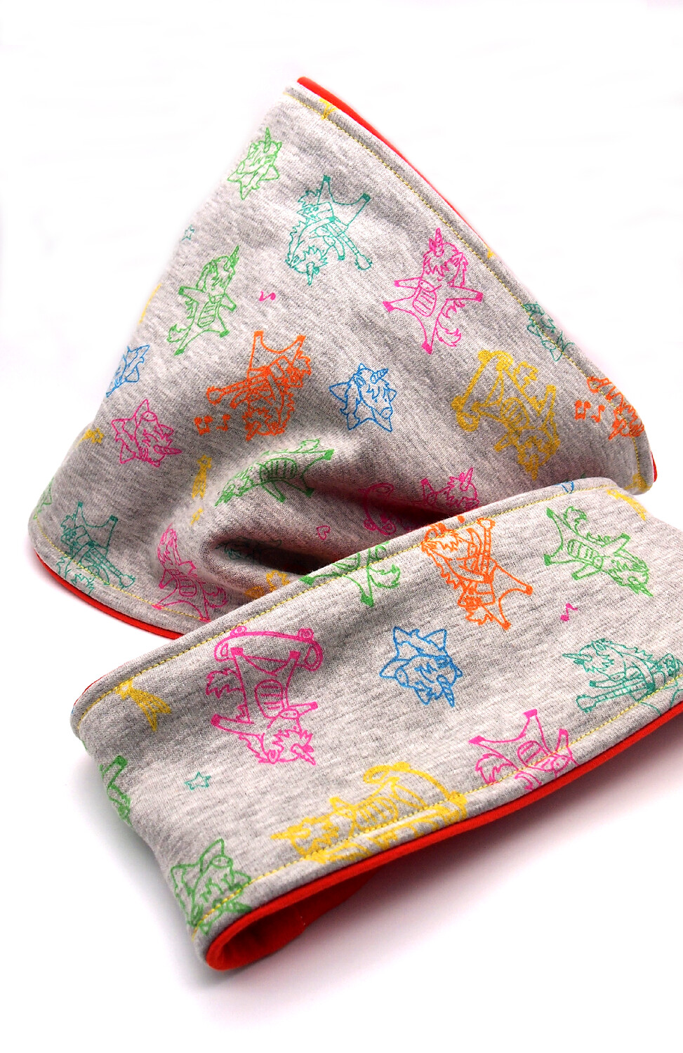 Stirnband mit Fleece "Funny Unicorns" - extra warm