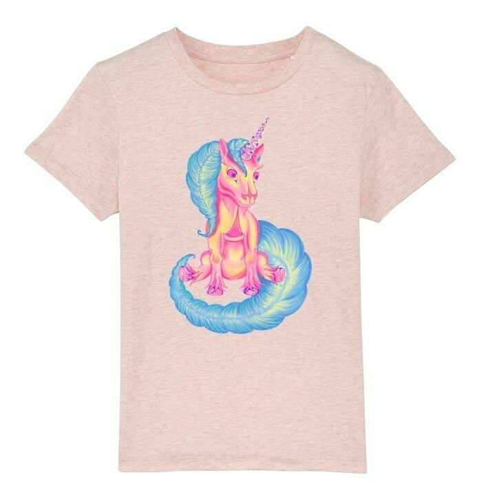 Bio T-Shirt mit Print Einhorn Candy - Größe 116-164, sofort lieferbar