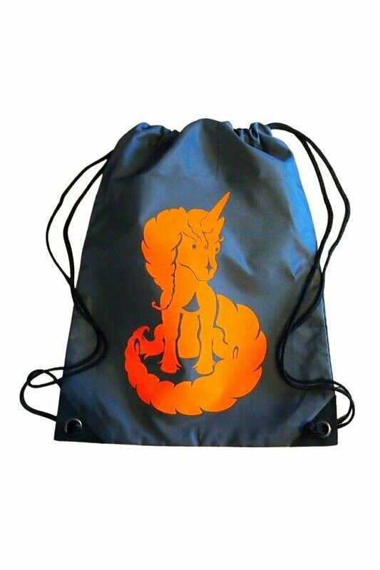 Gymsac/Reithelmbeutel mit Einhorn Gymsac/Reithelmbeutel mit Einhorn "Candy" - dunkelgrau/orange