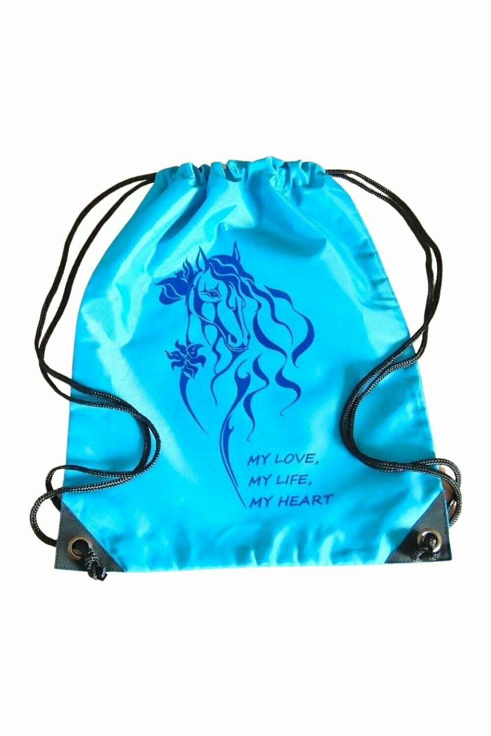 Gymsac/Reithelmbeutel mit Pferd "Butterfly-My love, my life, my heart"