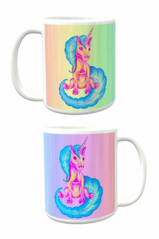 Keramiktasse mit Einhorn "Candy" 2 in 1