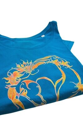 Bio T-Shirt mit Pferd Rainbow - Größe XS, sofort lieferbar