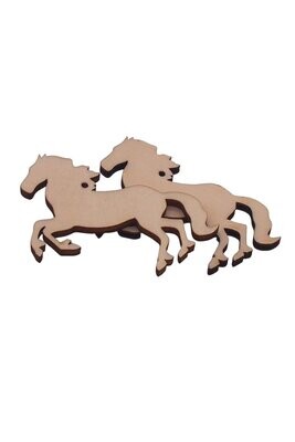 Holzanhänger „Mustang“ DIY - bemalbar