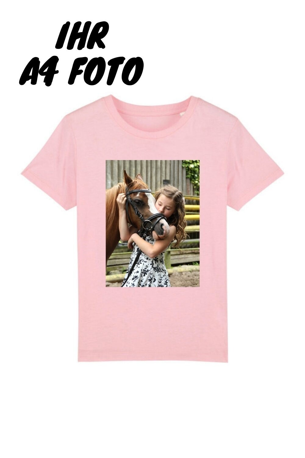 Bio T-Shirt mit A4 Foto  - in 8 Farben - Größen 104-164