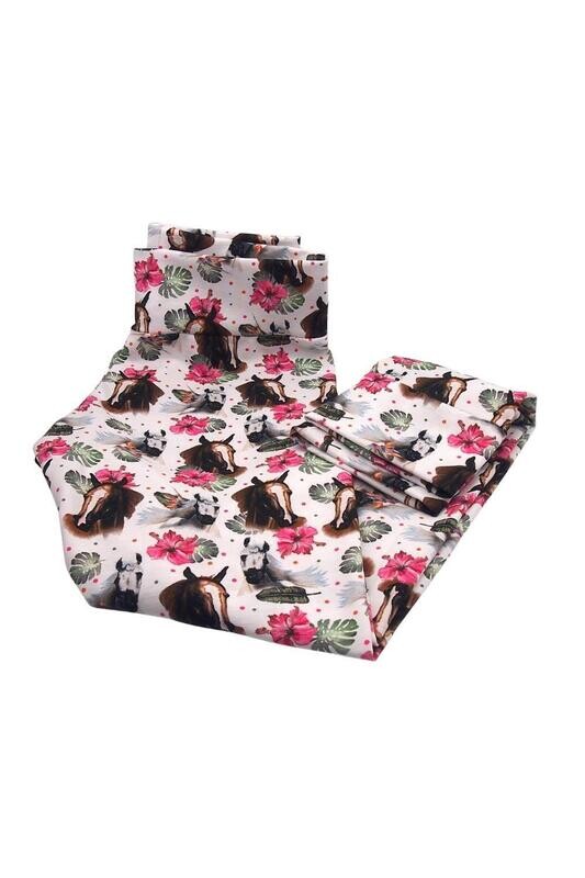Leggings Leggings "Pferde auf Hawaii" mit weichem Bund - Größen 116-164