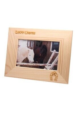 Holzbilderrahmen mit Gravur Lucky Charms