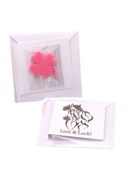 Mini-Wunschkarte mit Glücksklee-Duftseifchen "Love & Luck"
