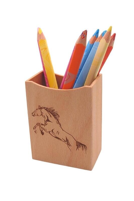 Stiftehalter mit Gravur „Mustang“ Stiftehalter mit Gravur „Mustang“