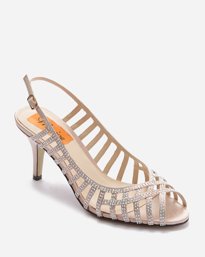 wide width champagne heels