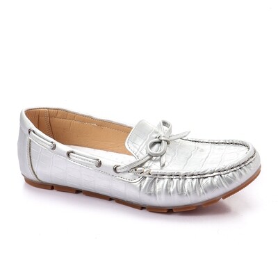 3457 Ballet Flat Shoes - Silver