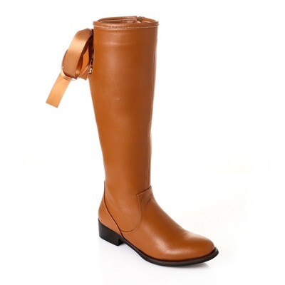 3740- Leather Boot -  Camel
