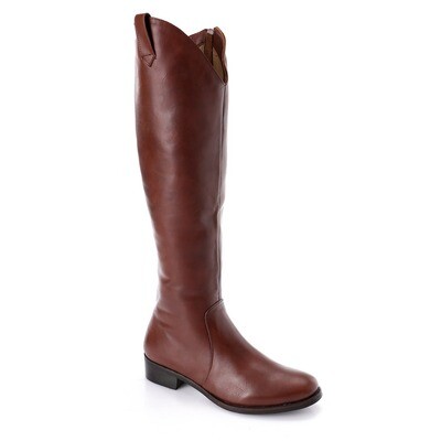 3762- Leather natural Boot - brown