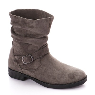 gray half boots