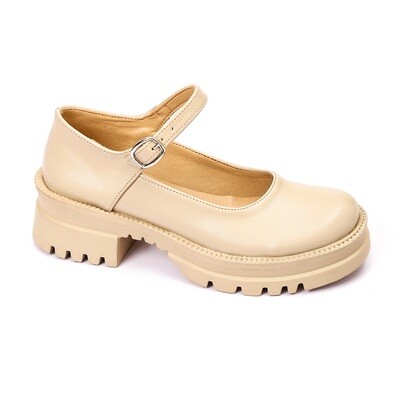 3815 Shoes - Beige leather