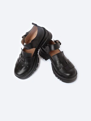 3871 Shoes Black Leather