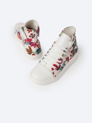 3848- Casual Sneakers -White*Red