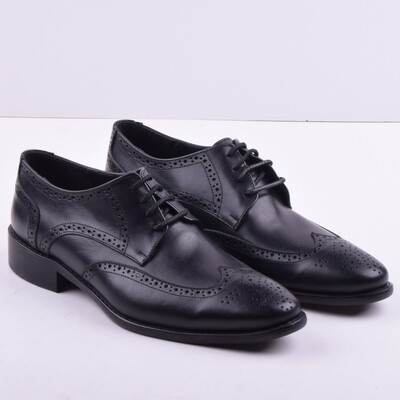 shoes classic real leather  Black 3497