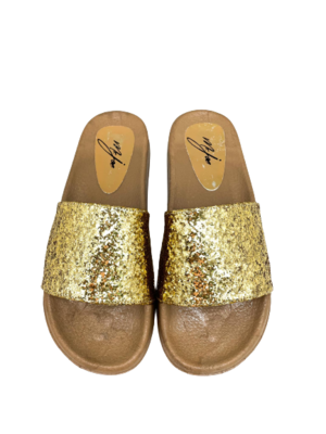 Gold slipper for women