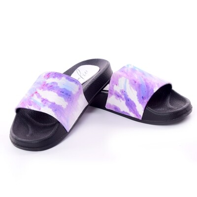 Tie-dye slipper / for women Purple* Black