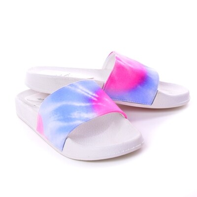 Tie-dye slipper / for women fuchsia * white
