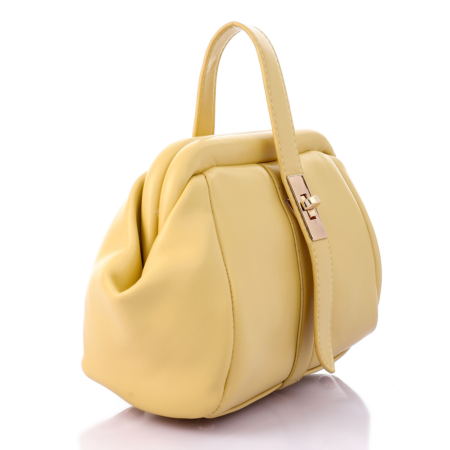 Solid Pattern Cross Body Bag - Yellow-4945