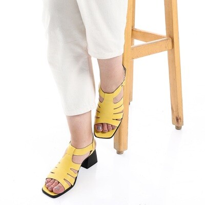 3861 Sandal -Yellow Natural Leather