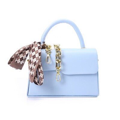 Decorative Bow Cross-Body Bag - Light Blue 4999