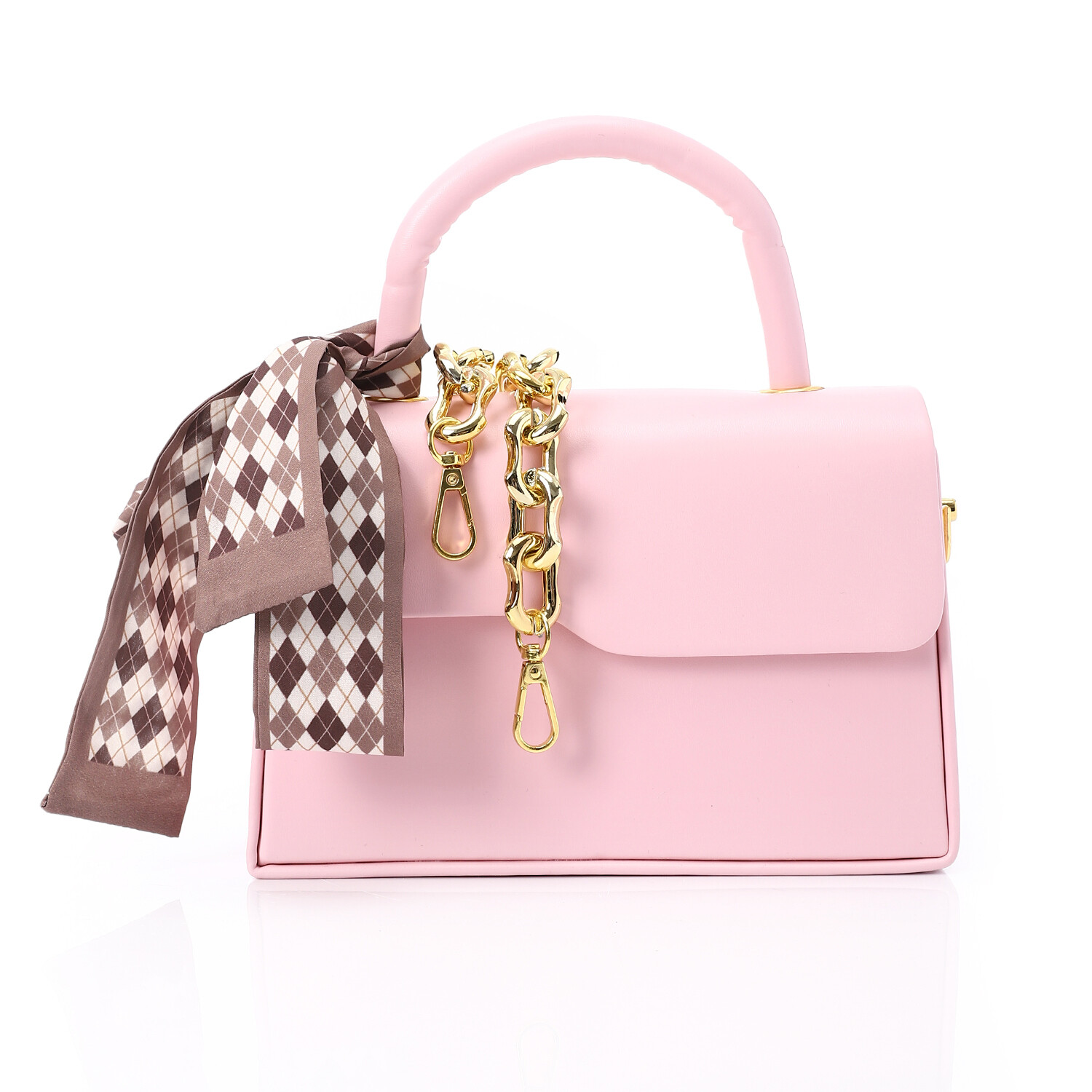 Decorative Bow Cross-Body Bag - Pink 4999