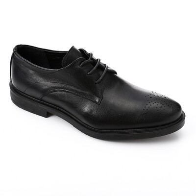 shoes classic real leather Black 3459
