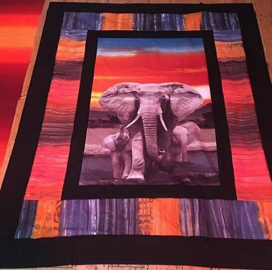 Elephant quilt COMPLETED & Quilted