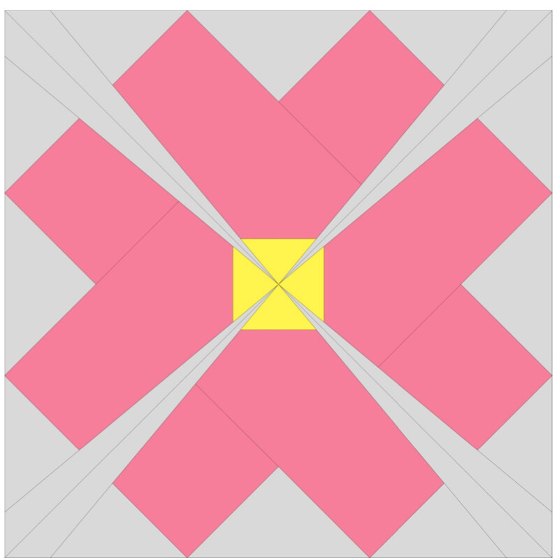 PATTERN ONLY - Month 2 of the Foundation Paper Piecing Block of the Month Flower series by John J. Cole-Morgan - Digital
