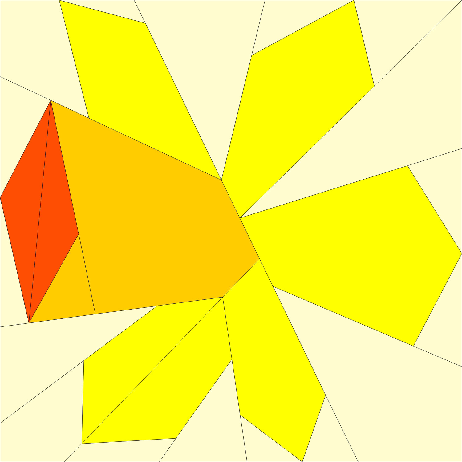 PATTERN ONLY - Month 3 of the Foundation Paper Piecing Block of the Month Flower series by John J. Cole-Morgan - Digital 