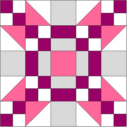 PATTERN ONLY - Month 3 of the Block of the Month Cross the Board Block of the Month by John J. Cole-Morgan - Digital