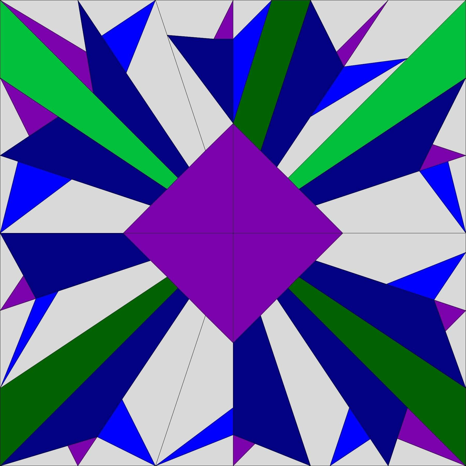 PATTERN ONLY - Month 9 of the Foundation Paper Piecing Block of the Month Flower series by John J. Cole-Morgan - Digital