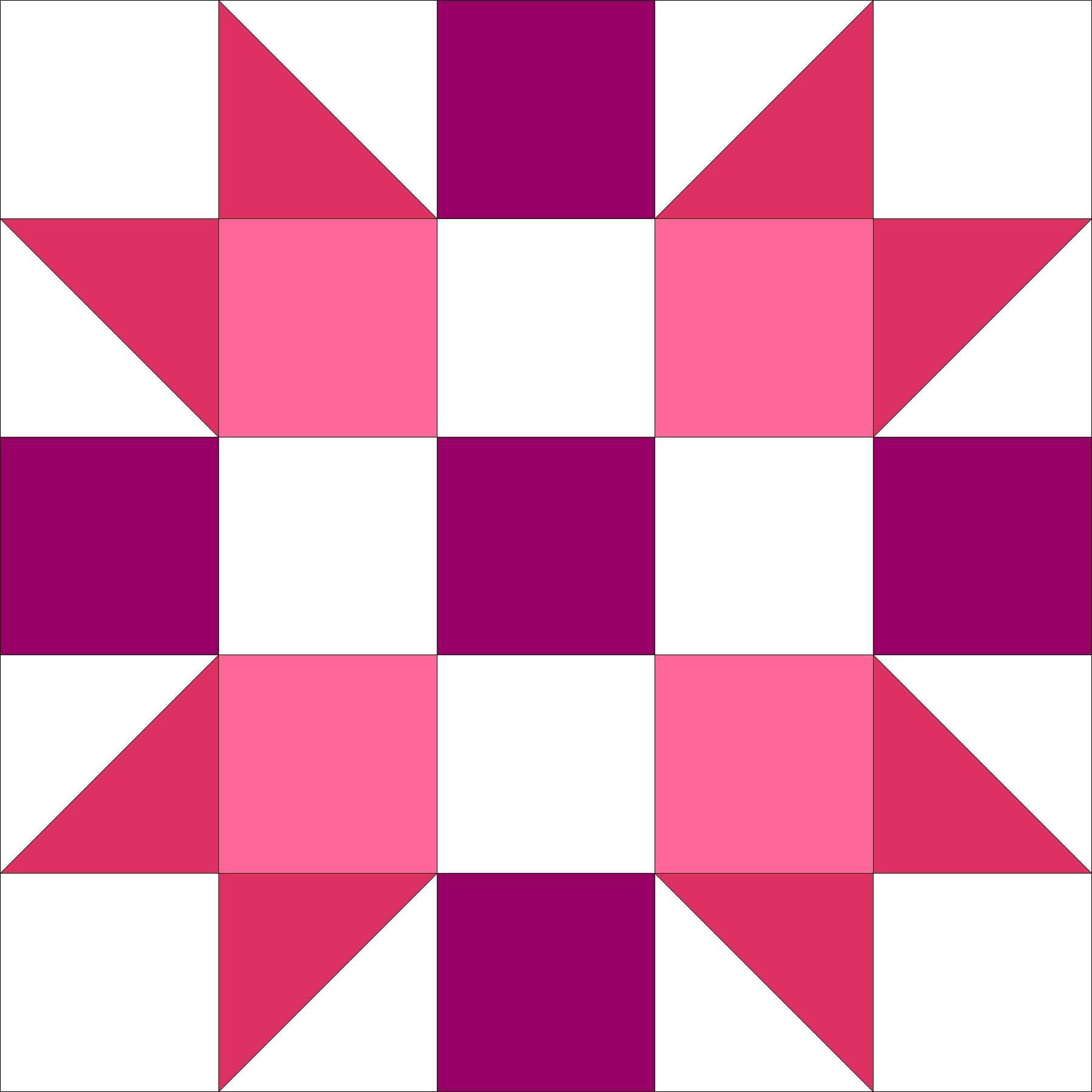 PATTERN ONLY - Month 4 of the Block of the Month Cross the Board Block of the Month by John J. Cole-Morgan - Digital 