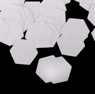 750 * 160 gsm 1.5 Inch EPP White Card Hexagon Papers For The Hexagon Bee Kit