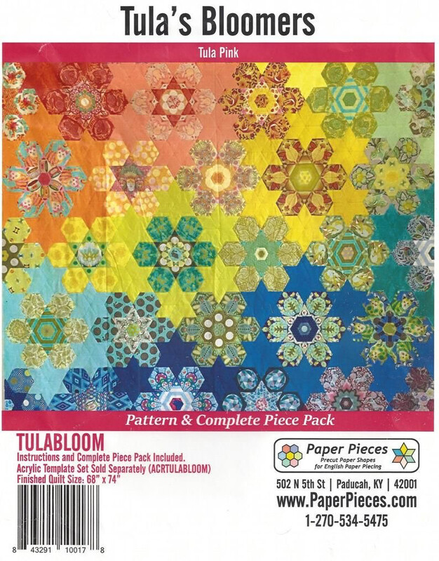 Tula Pink’s Tula Bloomers Quilt EPP Papers And Pattern
