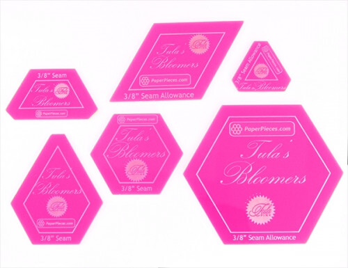 Tula Pink’s Tula Bloomers Quilt Acrylic Templates 3/8 Inch Seam Allowance Tula Pink’s Tula Bloomers Quilt Acrylic Templates 3/8 Inch Seam Allowance