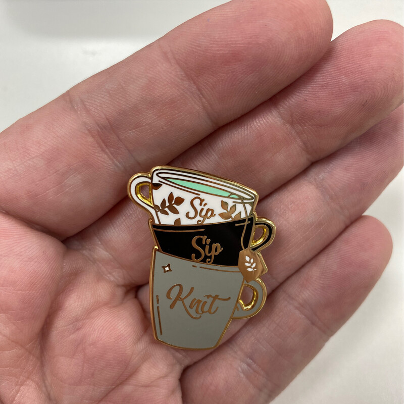 Sip Sip Knit Badge