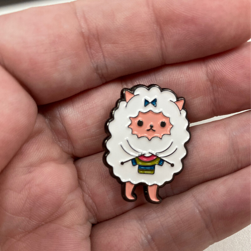 Knitting Sheep Badge