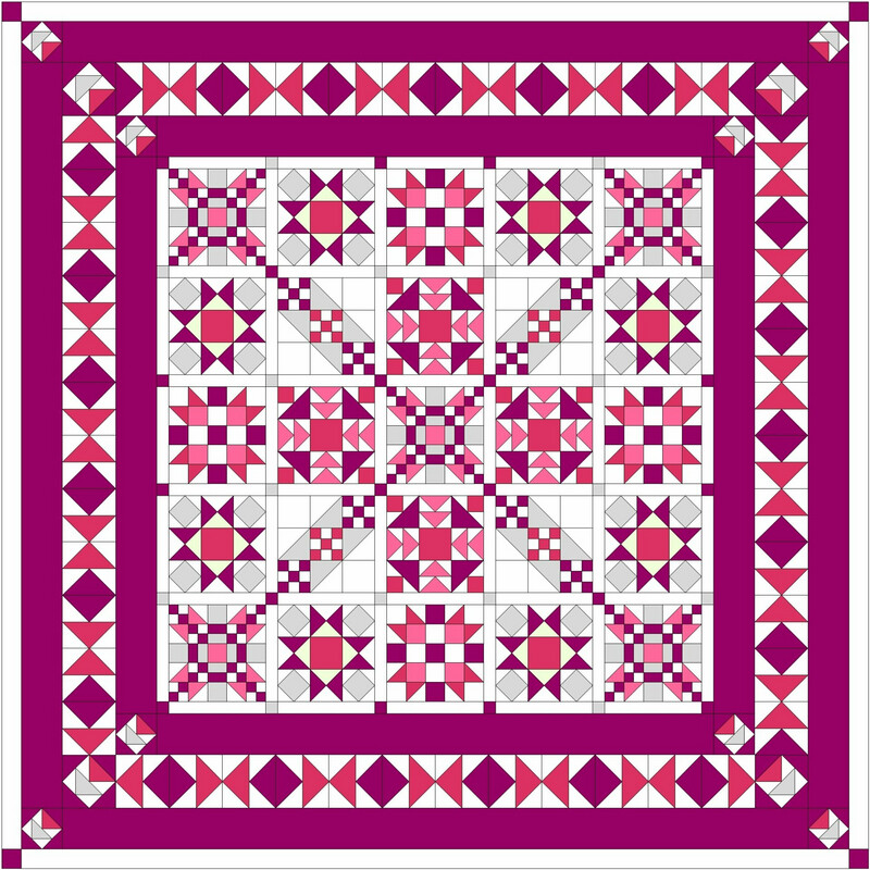 PATTERN ONLY - Month 6 of the Block of the Month Cross the Board Block of the Month by John J. Cole-Morgan - Digital