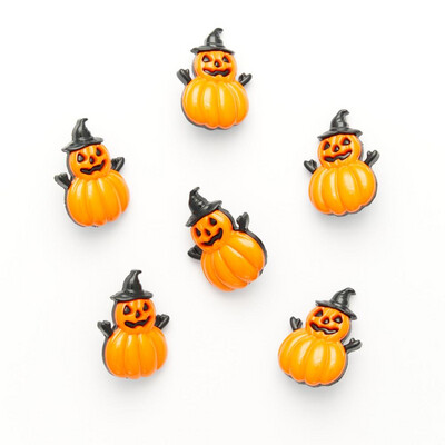 Pumpkin Witch Buttons - Size 40 
