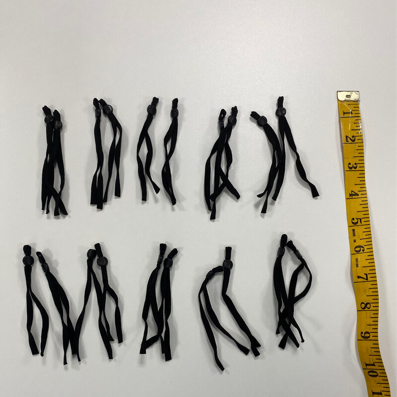 10 Face Mask Elastics Black (20 Pieces) Pod16