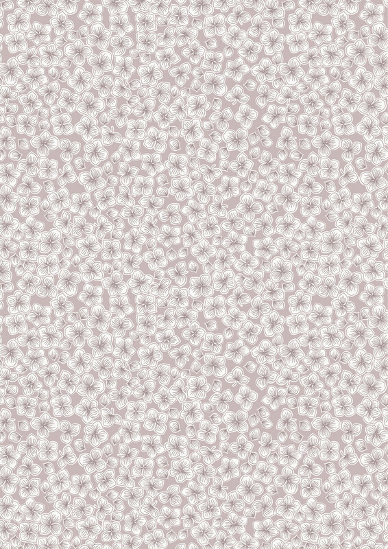 Lewis & Irene - Love Blooms - Petals On Natural - A522.1 (Width of Fabric By 25cm) - R3