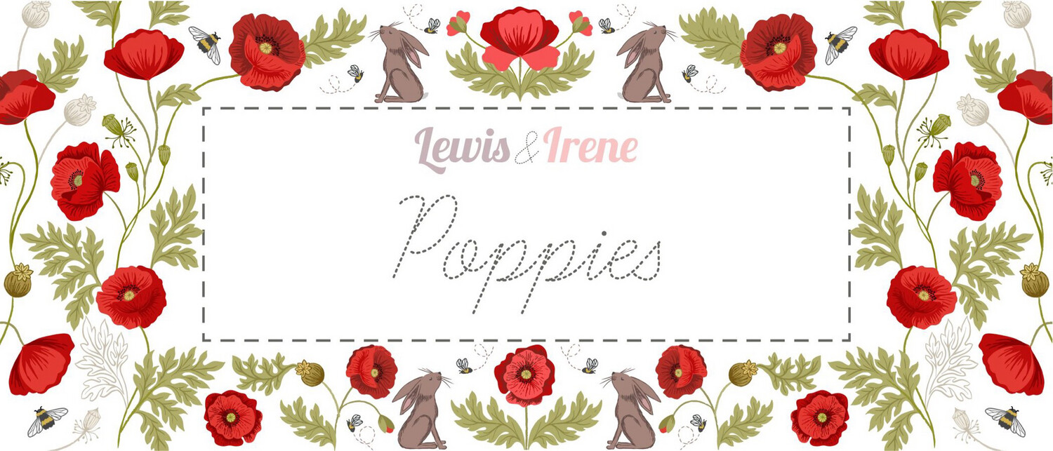Lewis & Irene - Poppies - 15 Half Metre Bundle - Pod17