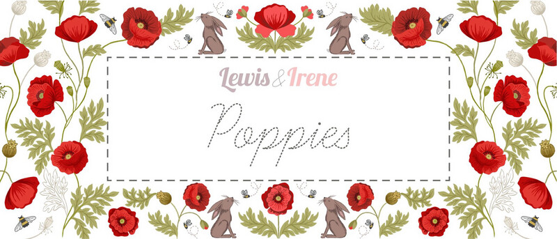 Lewis & Irene - Poppies - 15 Half Metre Bundle - Pod17