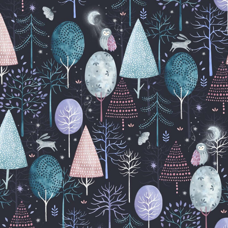 Dashwood - Nightfall - Night1936 - Nighttime Woods - 25cm Cut By Width Of Fabric - R2 & W13.4