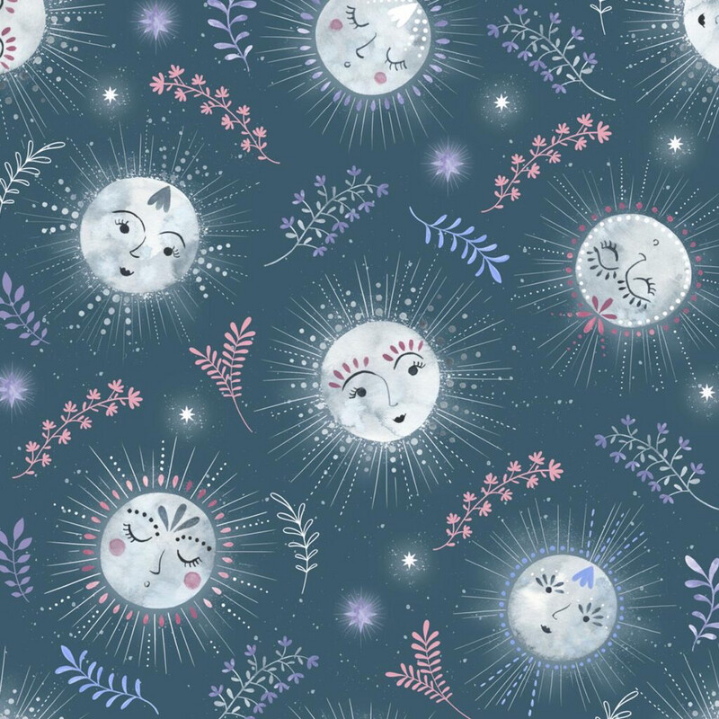 Dashwood - Nightfall - Night1939 - Full Moon - 25cm Cut By Width Of Fabric - R2 & 13.4