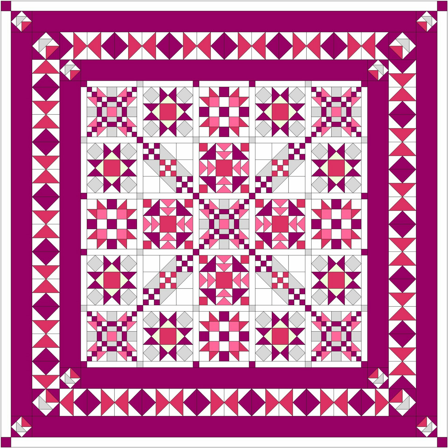PATTERN ONLY - Month 7 of the Block of the Month Cross the Board Block of the Month by John J. Cole-Morgan - Digital