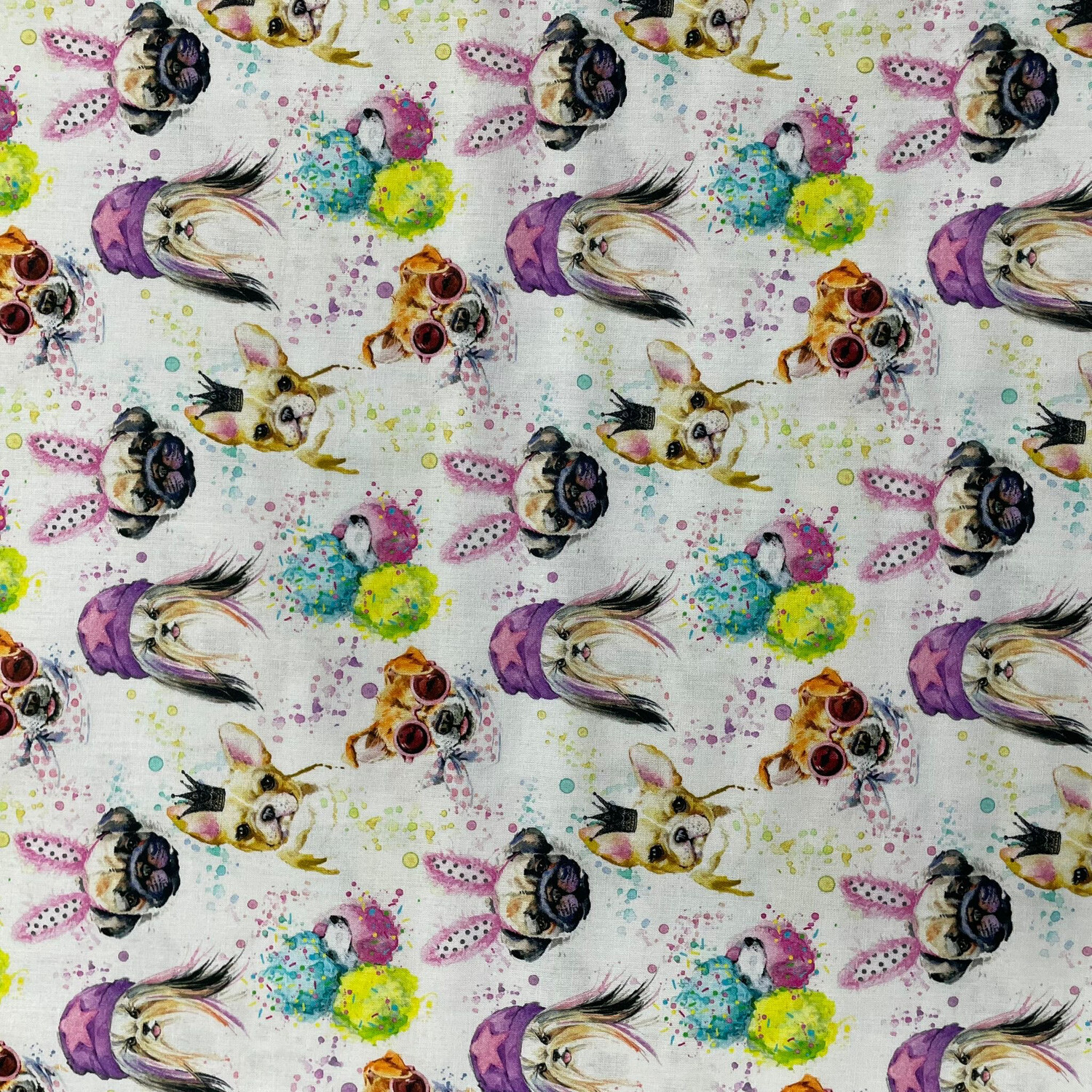 Rose & Hubble Fun Dogs - Long Quarter (Width of Fabric By 25cm) - W00.1